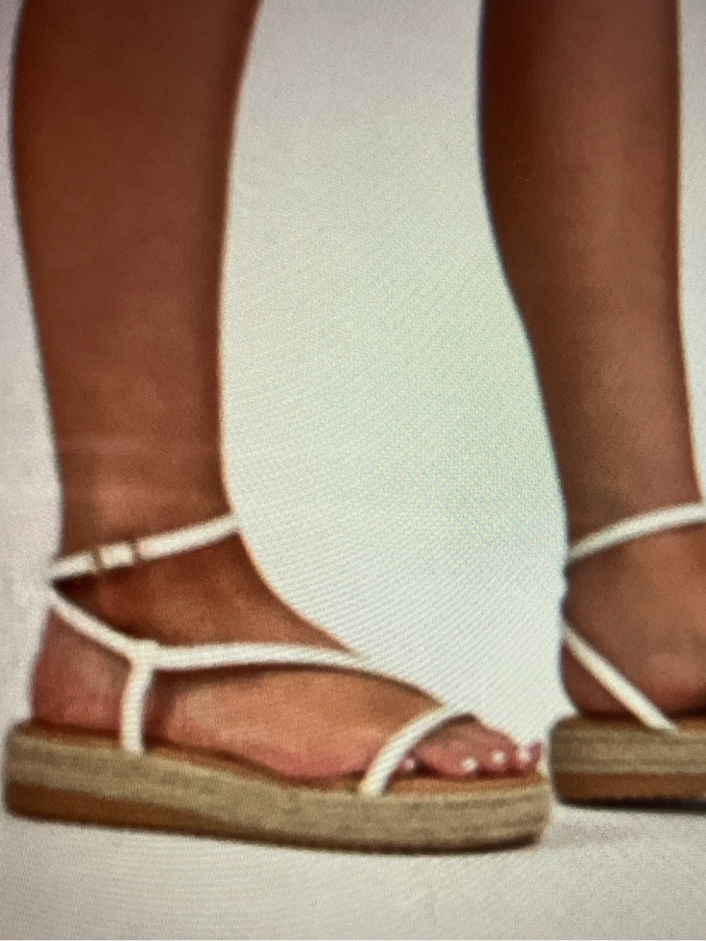 Journee  White Strappy Espadrille Platform Sandals
